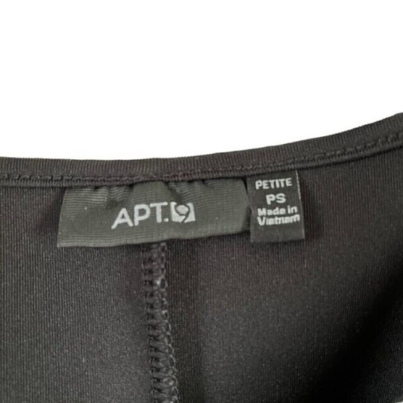 Apt 9 Black Fit & Flare Scuba Dress Size Small Petite - Picture 5 of 6